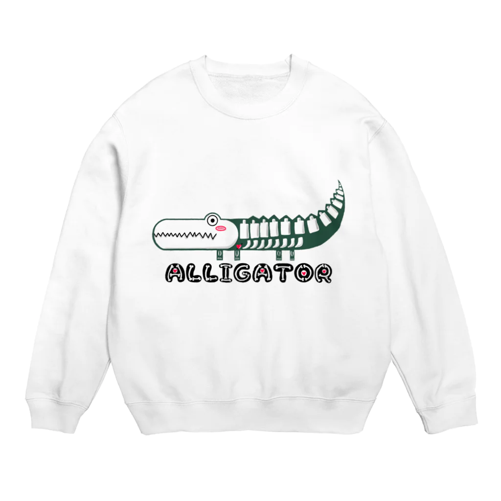 alligator_artのスケスケ鰐 Crew Neck Sweatshirt