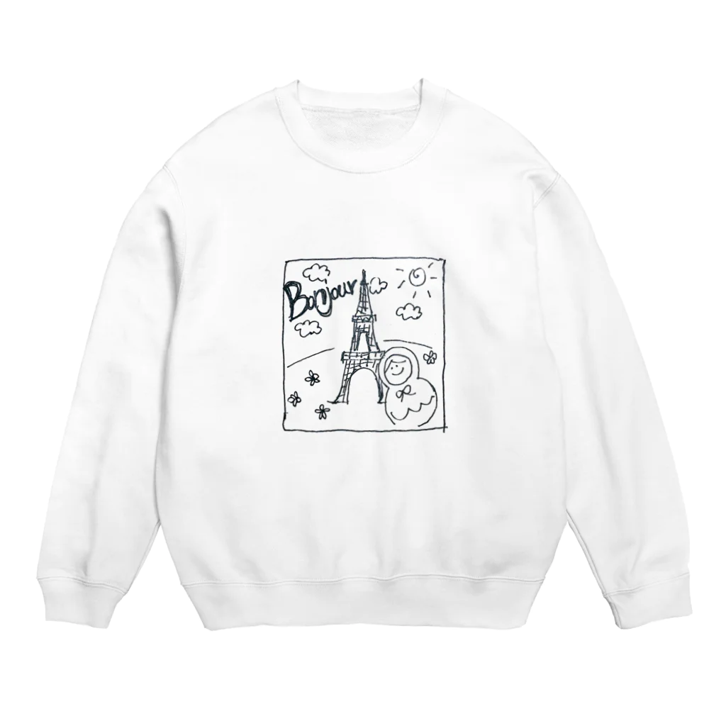 matoのエッフェル塔とマトリョーシカ Crew Neck Sweatshirt