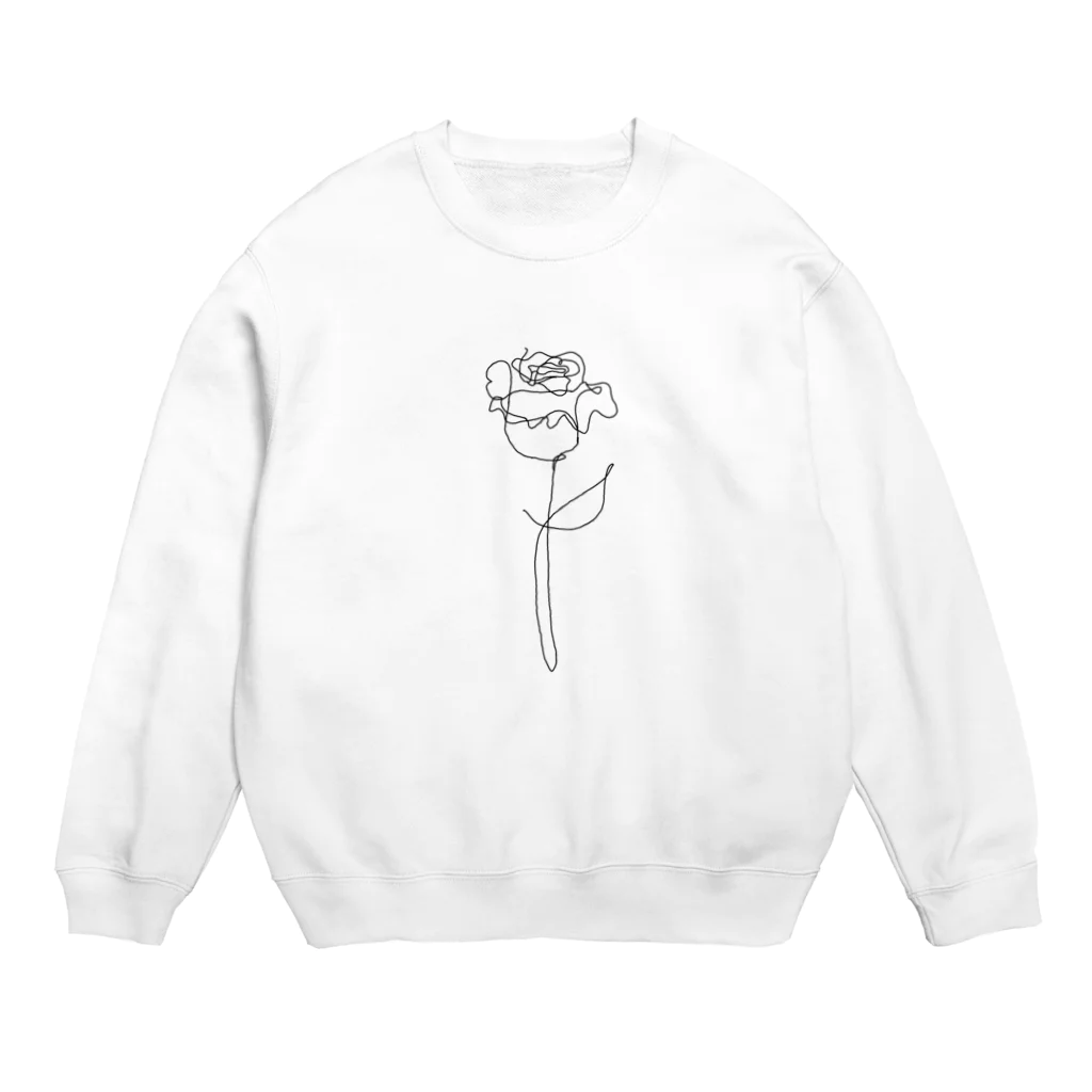 SAN-LINEの薔薇 Crew Neck Sweatshirt