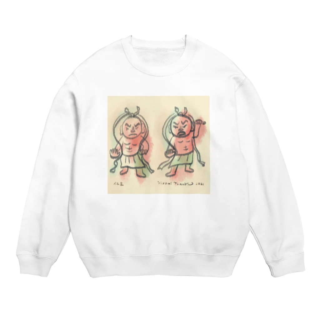 田中ひろみ(usagitv)のゆる仏画「仁王」 Crew Neck Sweatshirt