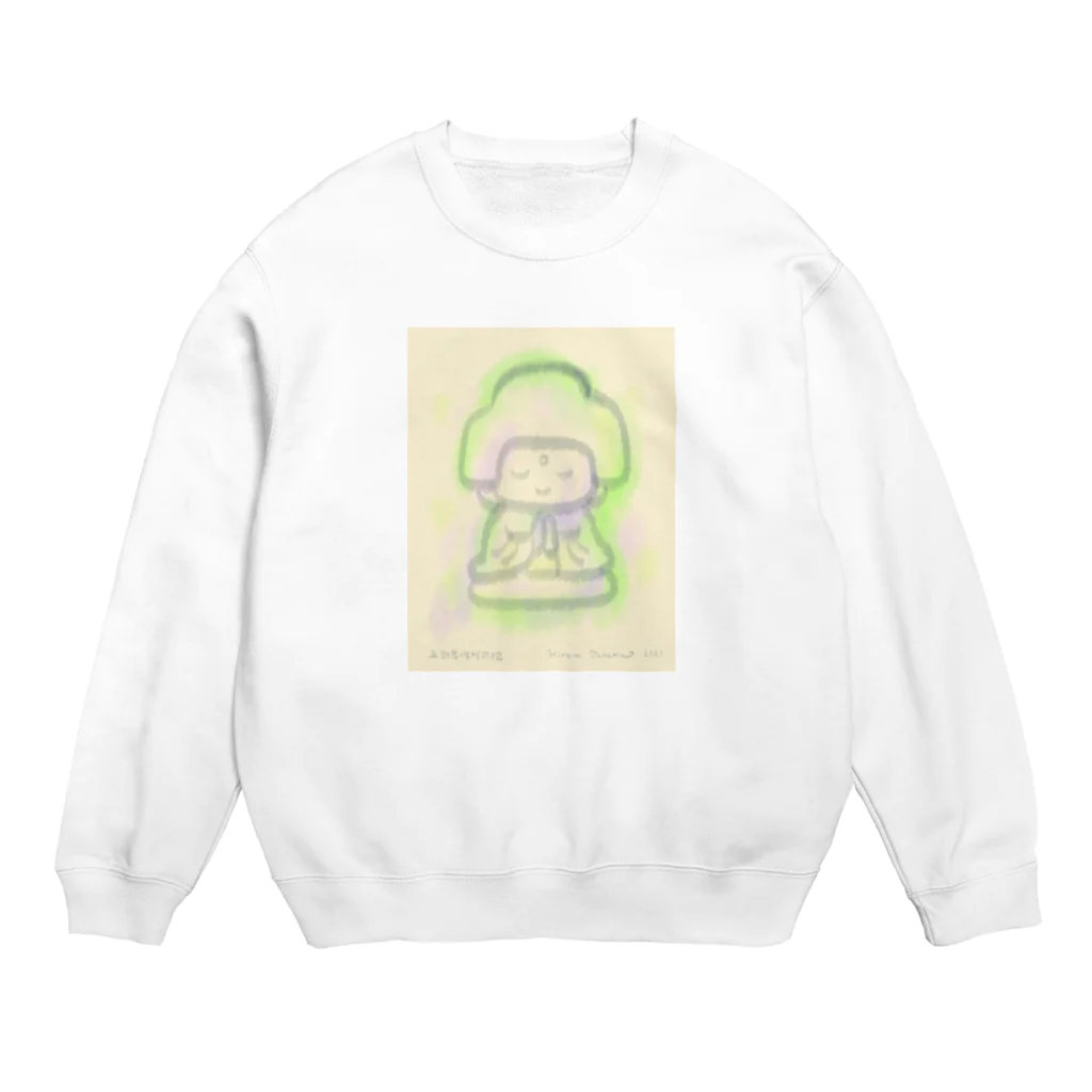 田中ひろみ(usagitv)のゆる仏画「アフロ仏」 Crew Neck Sweatshirt