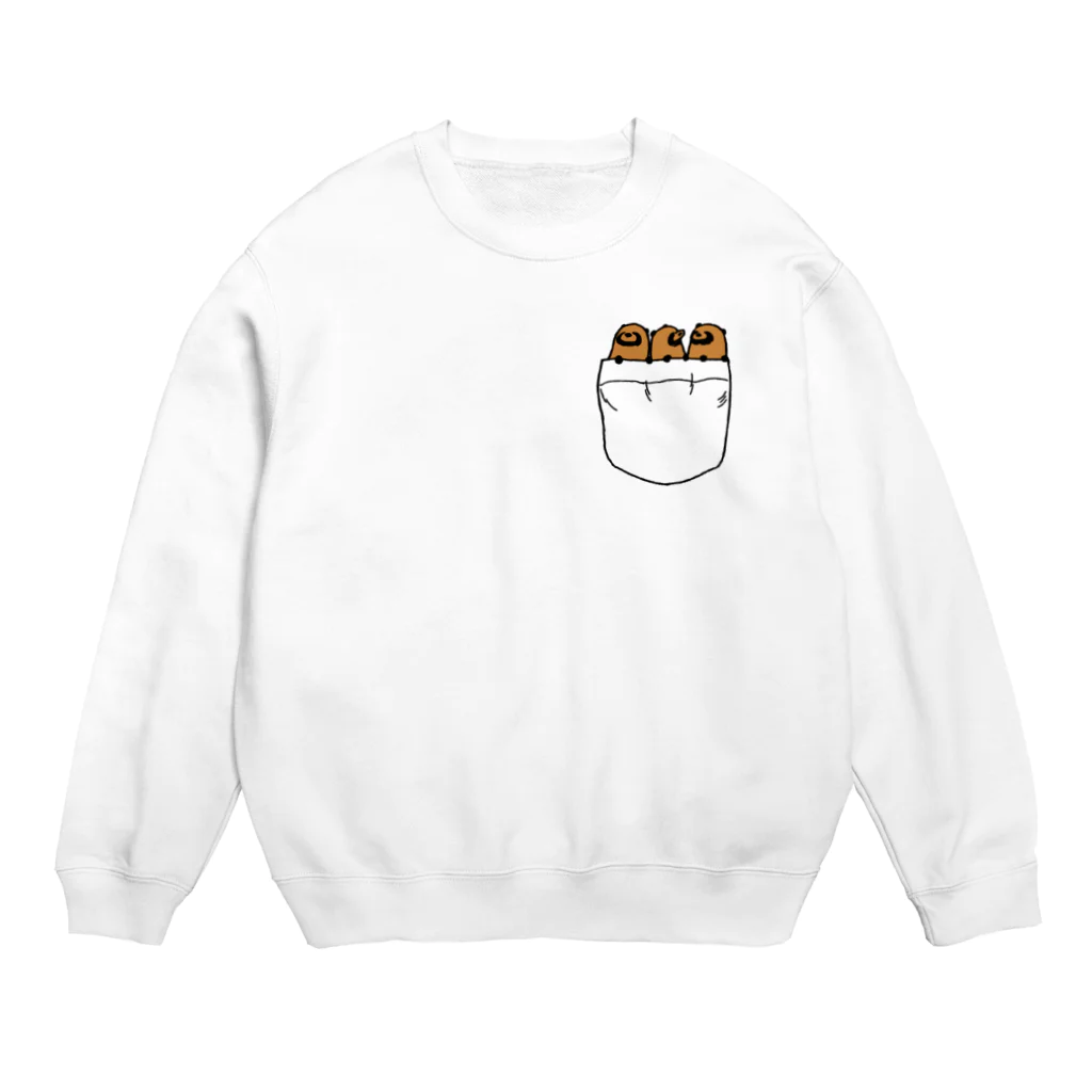 けわいのポケたぬ Crew Neck Sweatshirt