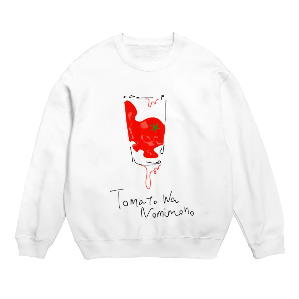 utouto_petalのトマトは飲み物 Crew Neck Sweatshirt