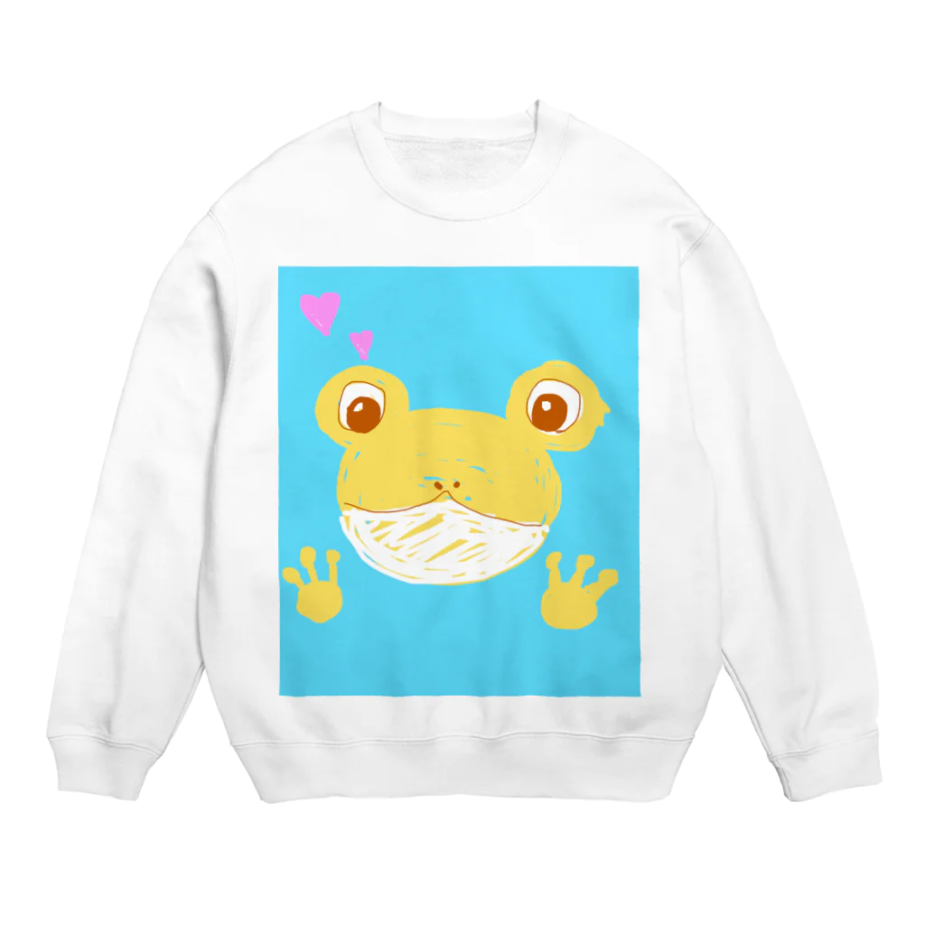 hanche -アンシュ-のカエルちゃん Crew Neck Sweatshirt