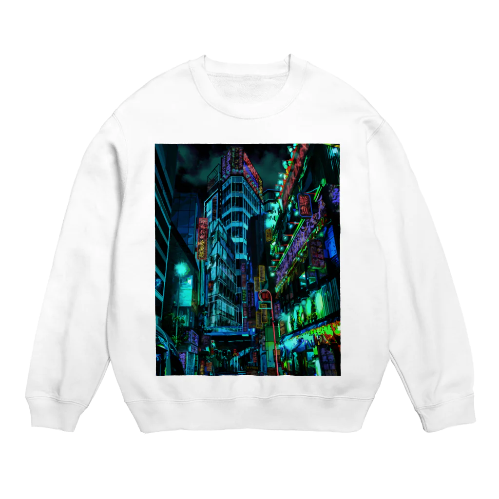 aero_acidのcyberpunk  tokyo Crew Neck Sweatshirt