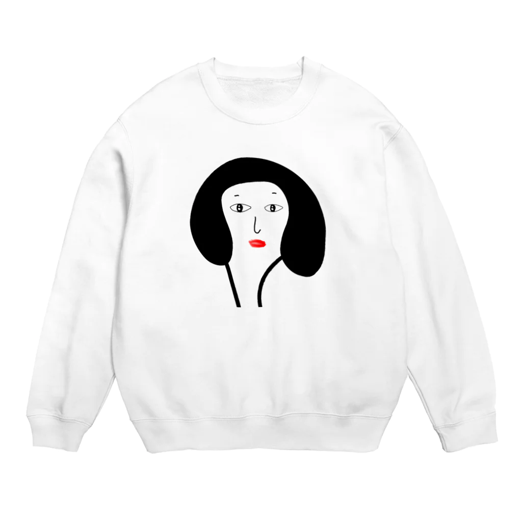 usa100の白塗り淑女 Crew Neck Sweatshirt