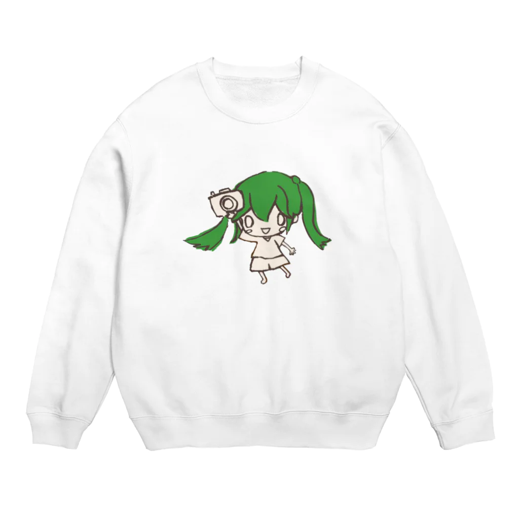 Hello Happy Catの壁野スキマちゃん Crew Neck Sweatshirt