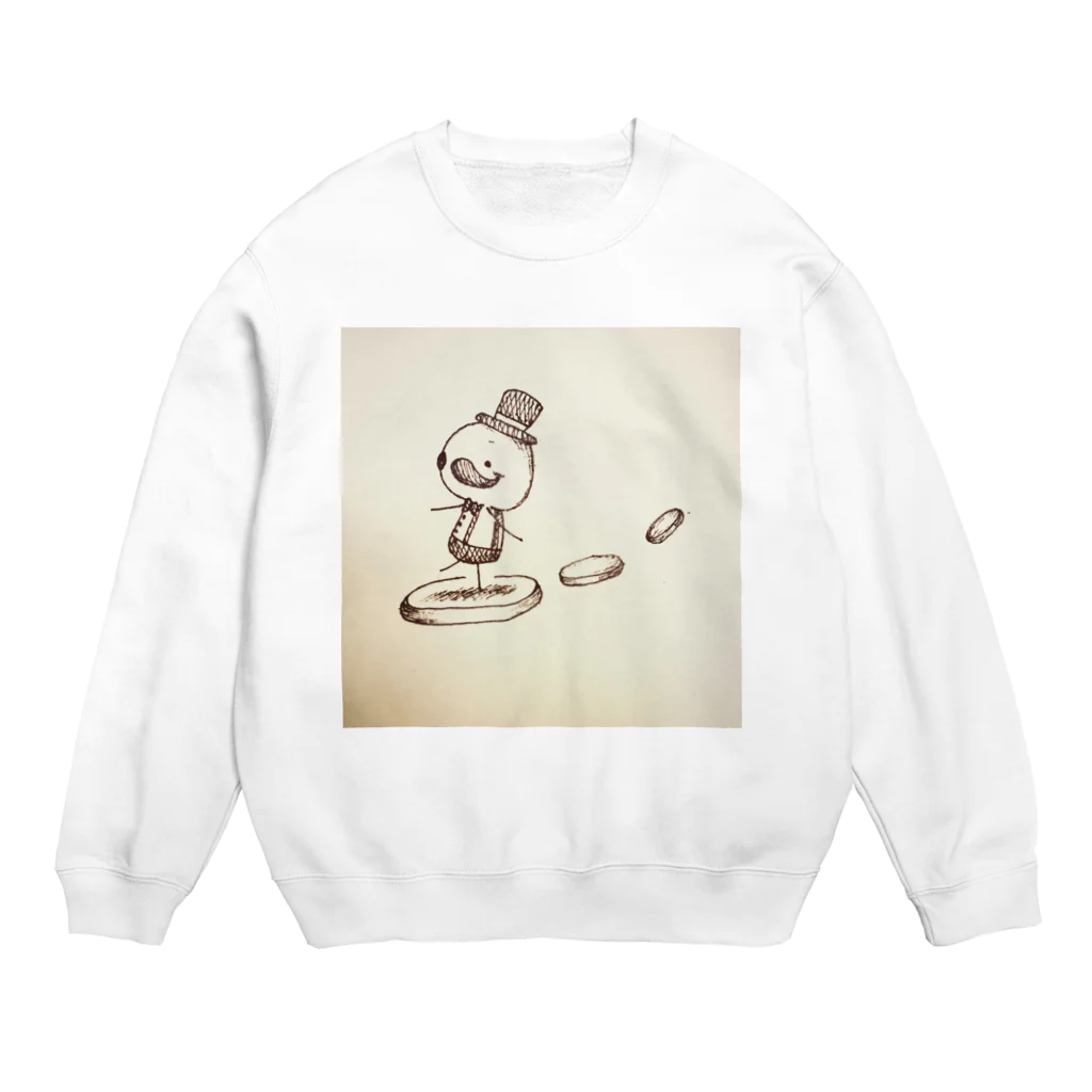 かどまる。のおひげのげ。すたいる Crew Neck Sweatshirt