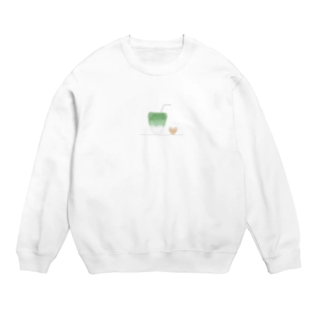 ゆるちゃん△の抹茶ラテ Crew Neck Sweatshirt