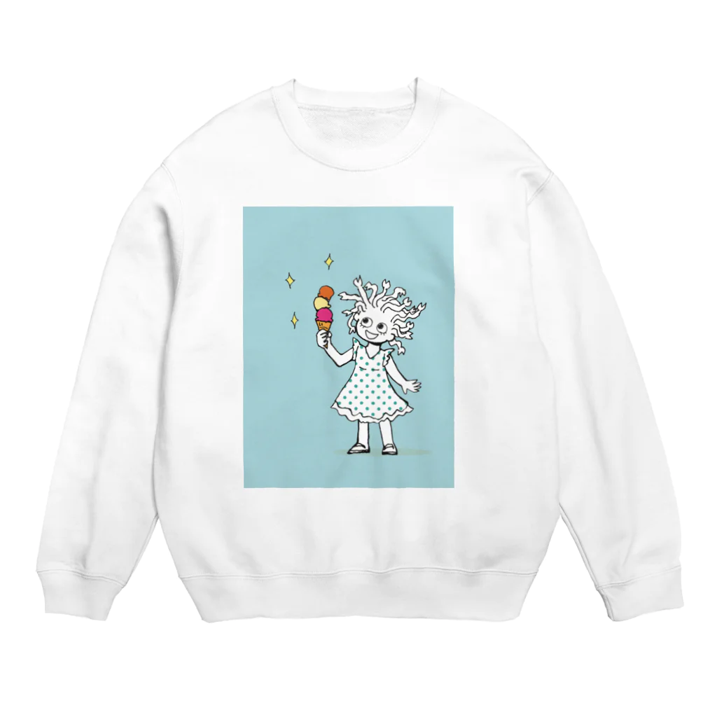 杜の魚のアイスクリンとメドゥーサ Crew Neck Sweatshirt