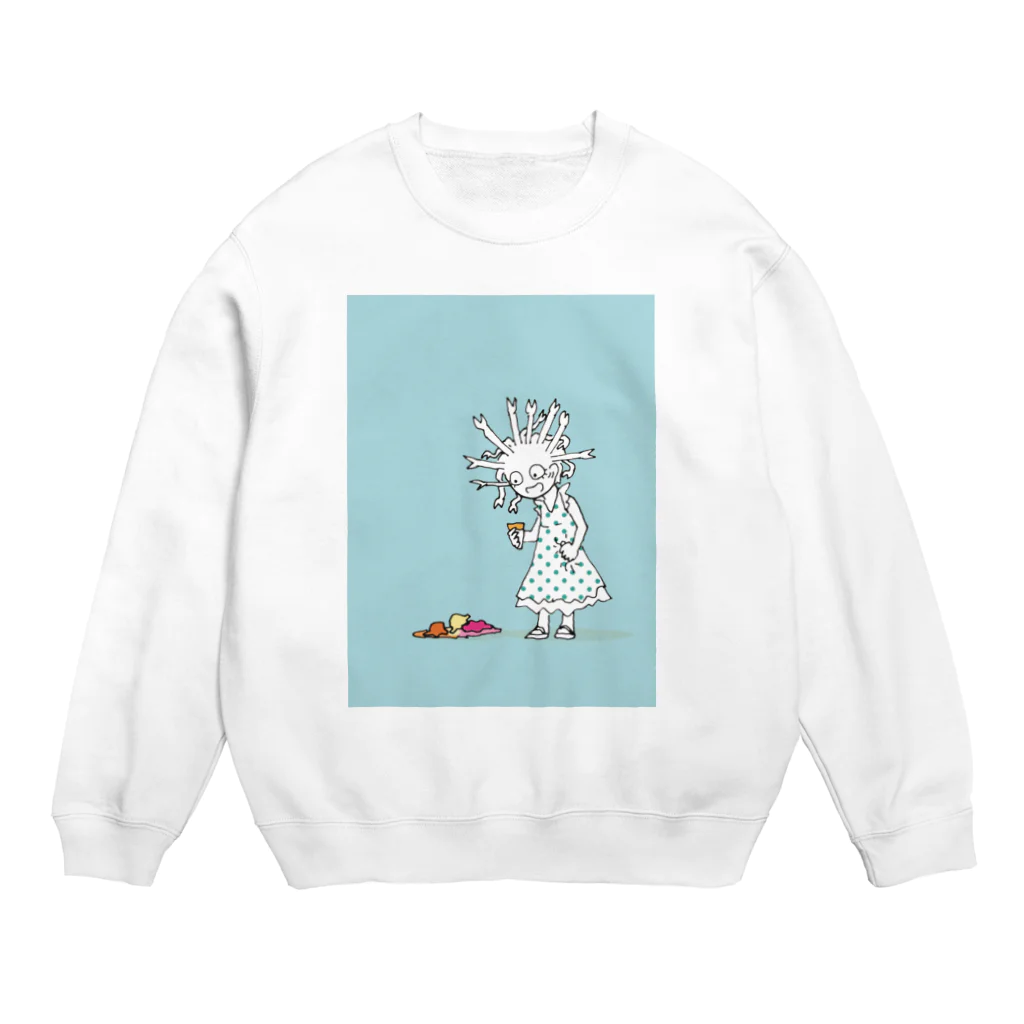 杜の魚のメドゥーサとアイスクリンの悲劇 Crew Neck Sweatshirt