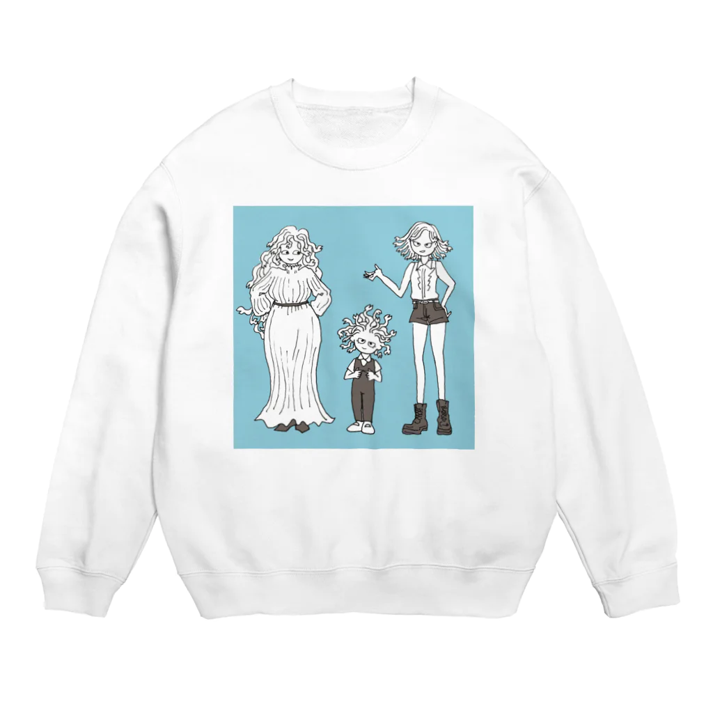 杜の魚のゴルゴン三姉妹 Crew Neck Sweatshirt