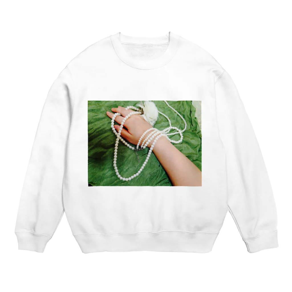 あめすぴの白い午後 Crew Neck Sweatshirt