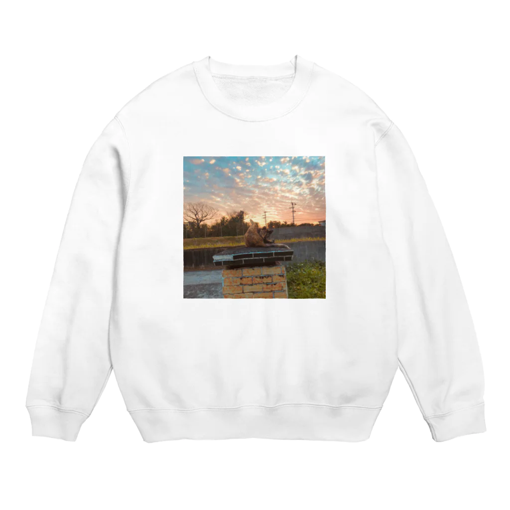 もずくの猫神様 Crew Neck Sweatshirt