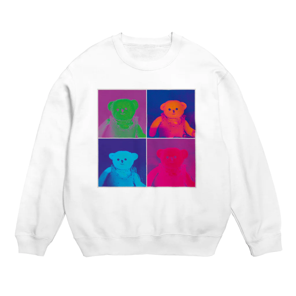 ショップ・かぼちゃの天ぷらのサイケデリックなくま（改） Crew Neck Sweatshirt