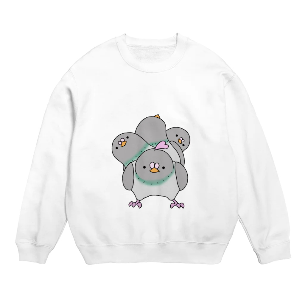 まーみー(ラインキャラクター)のはとのぽぽーが踊る Crew Neck Sweatshirt