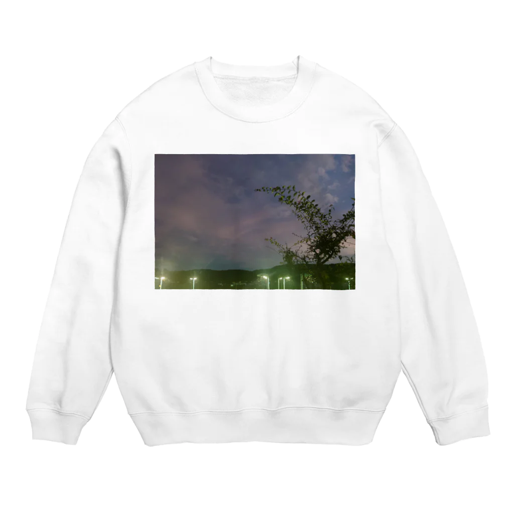 ハゲのメガネの日暮れ Crew Neck Sweatshirt