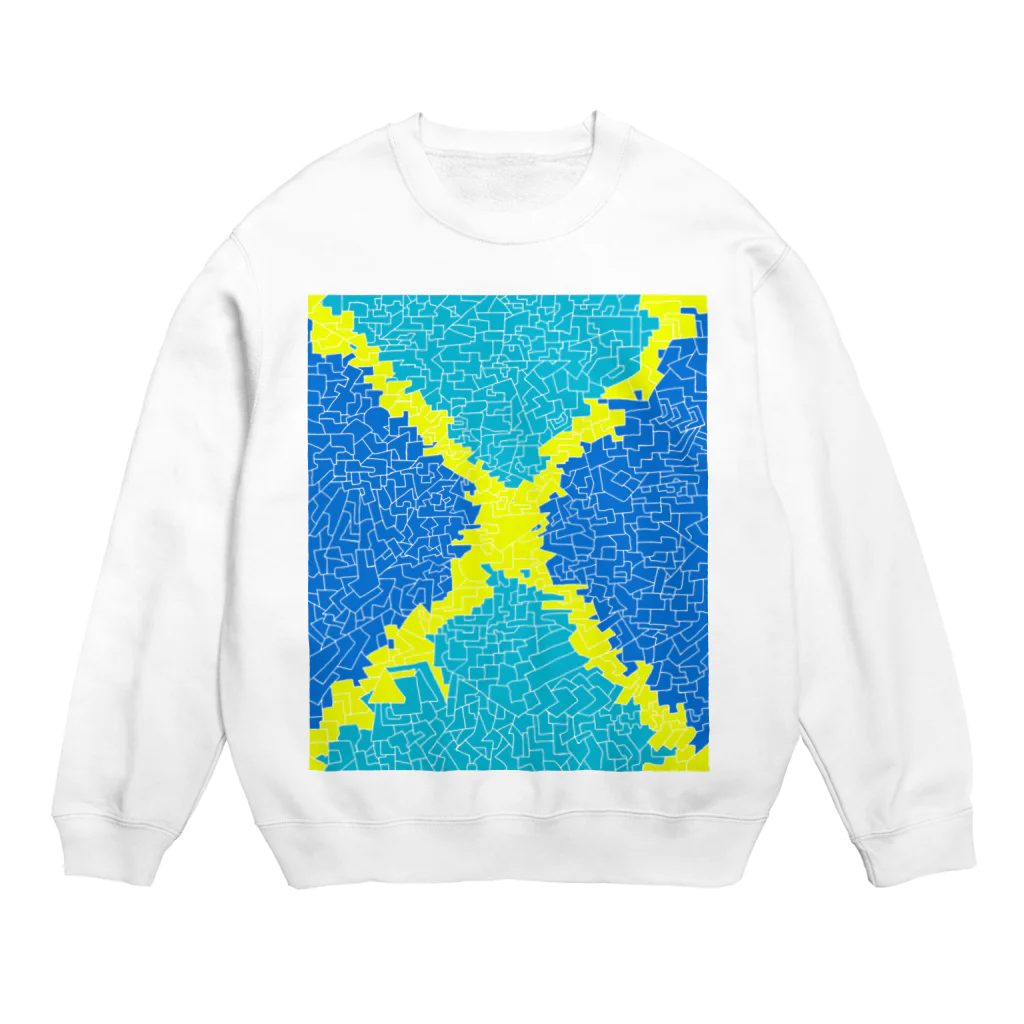 komgikogikoのヒビ(バツ) Crew Neck Sweatshirt