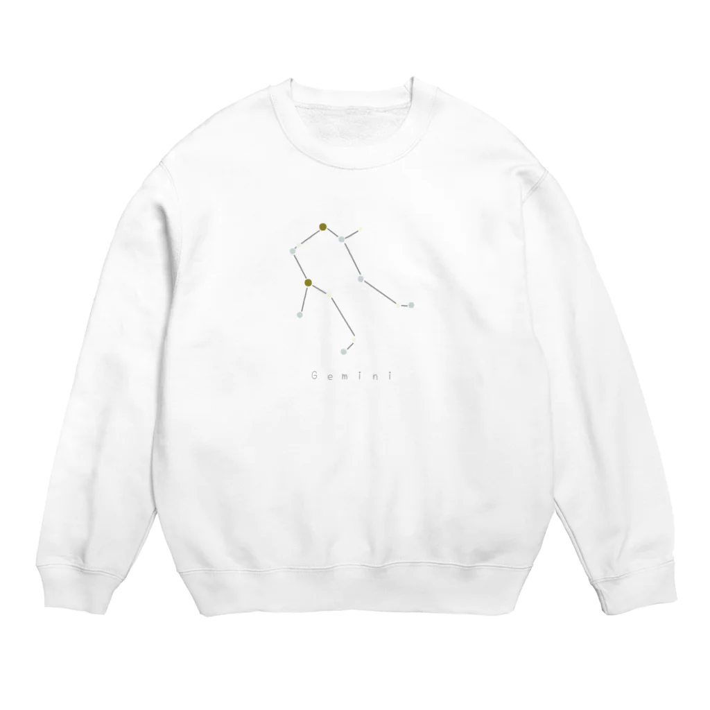 iiiiikustanの星座シリーズ　ふたご座　双子座　グッズ Crew Neck Sweatshirt