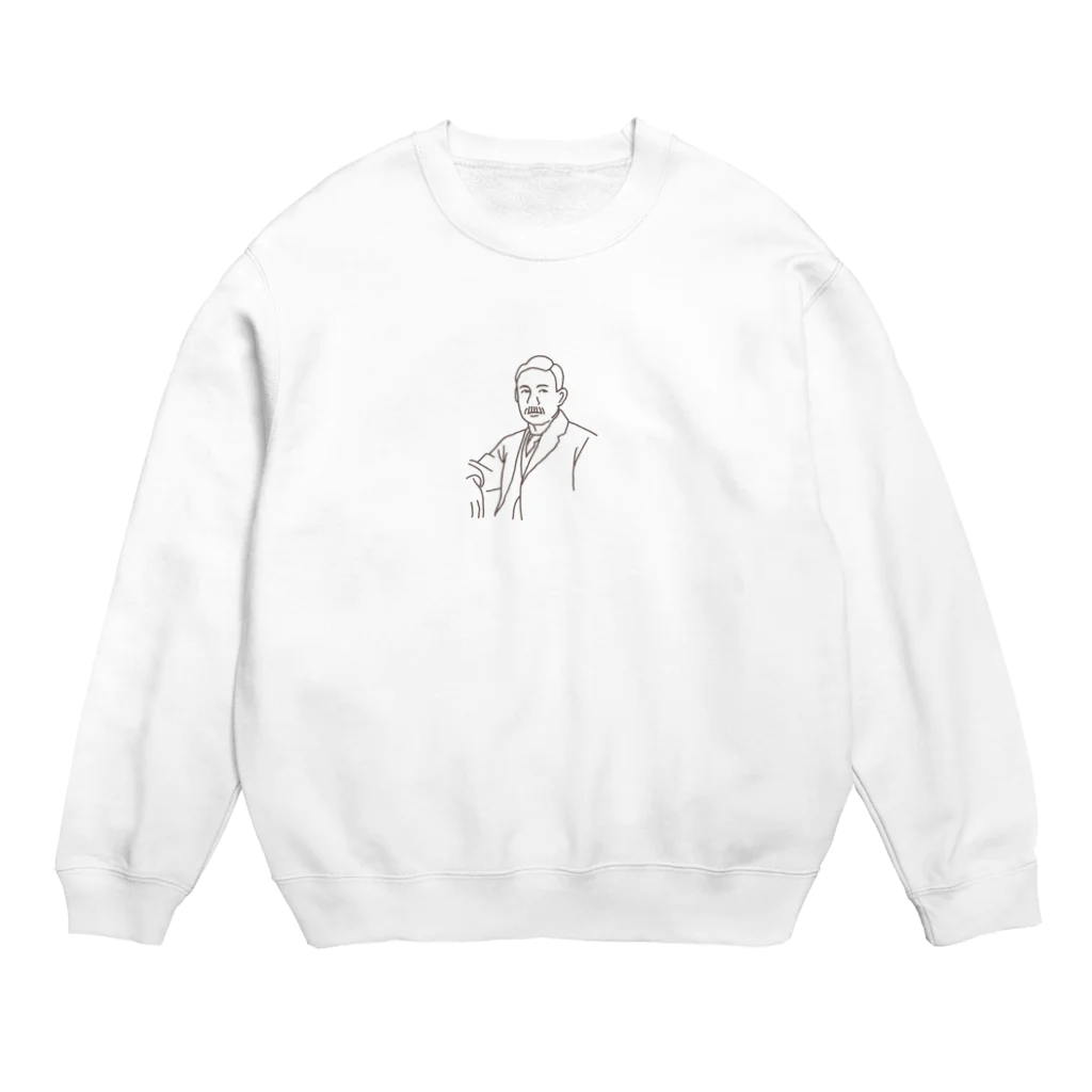 iiiiikustanの夏目の漱石さん。 Crew Neck Sweatshirt