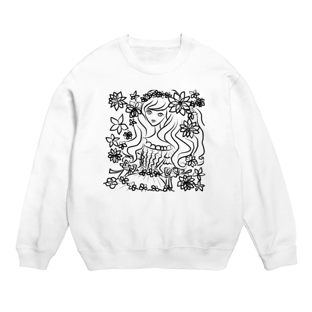 neko*neko*の女の子・モモ Crew Neck Sweatshirt