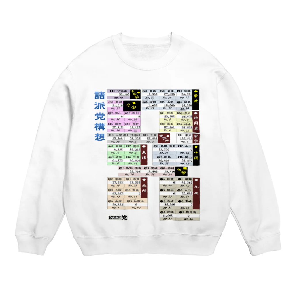 みんなwoおうえんの諸派まっぷ　 Crew Neck Sweatshirt