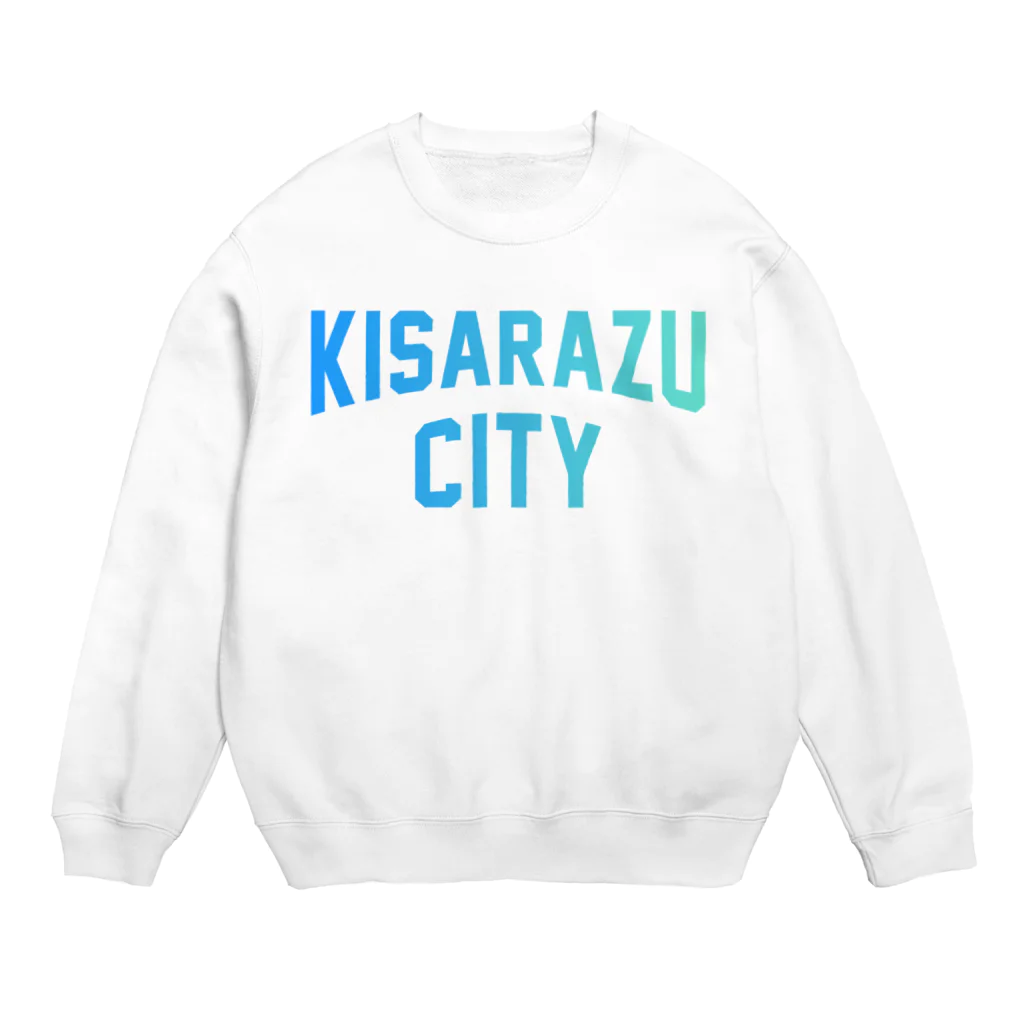 JIMOTOE Wear Local Japanの木更津市 KISARAZU CITY ロゴブルー Crew Neck Sweatshirt