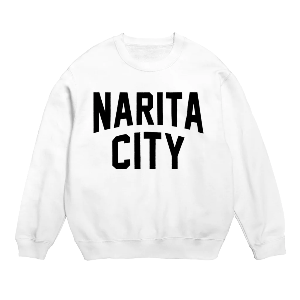 JIMOTOE Wear Local Japanの成田市 NARITA CITY ロゴブラック Crew Neck Sweatshirt