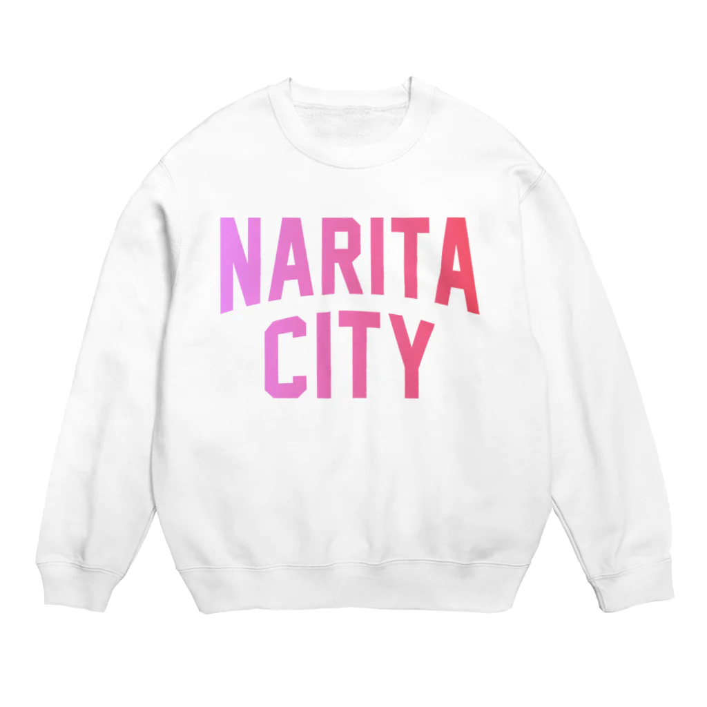 JIMOTOE Wear Local Japanの成田市 NARITA CITY ロゴピンク Crew Neck Sweatshirt