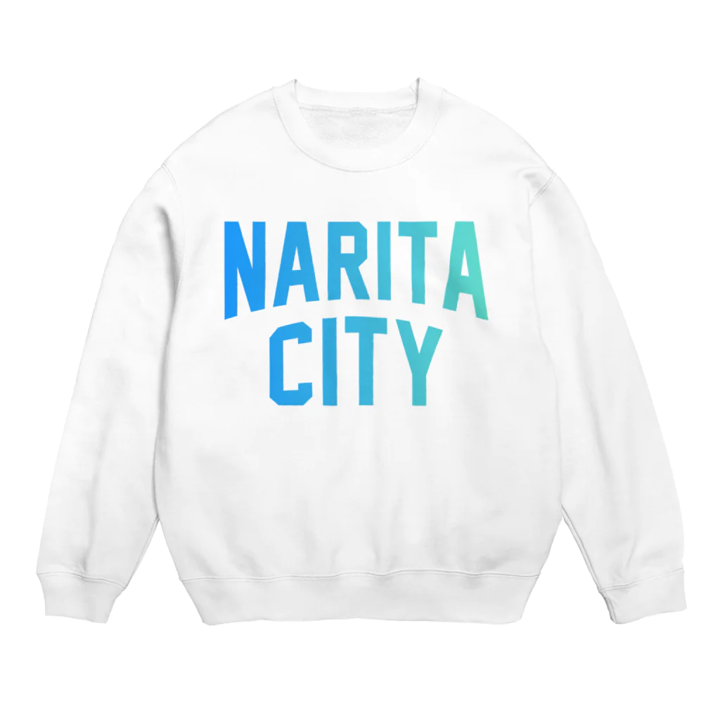 JIMOTOE Wear Local Japanの成田市 NARITA CITY ロゴブルー Crew Neck Sweatshirt