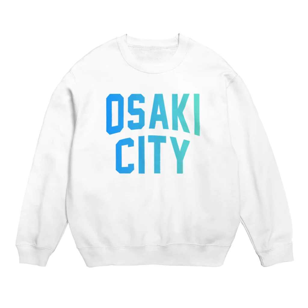 JIMOTO Wear Local Japanの大崎市 OSAKI CITY　ロゴブルー Crew Neck Sweatshirt