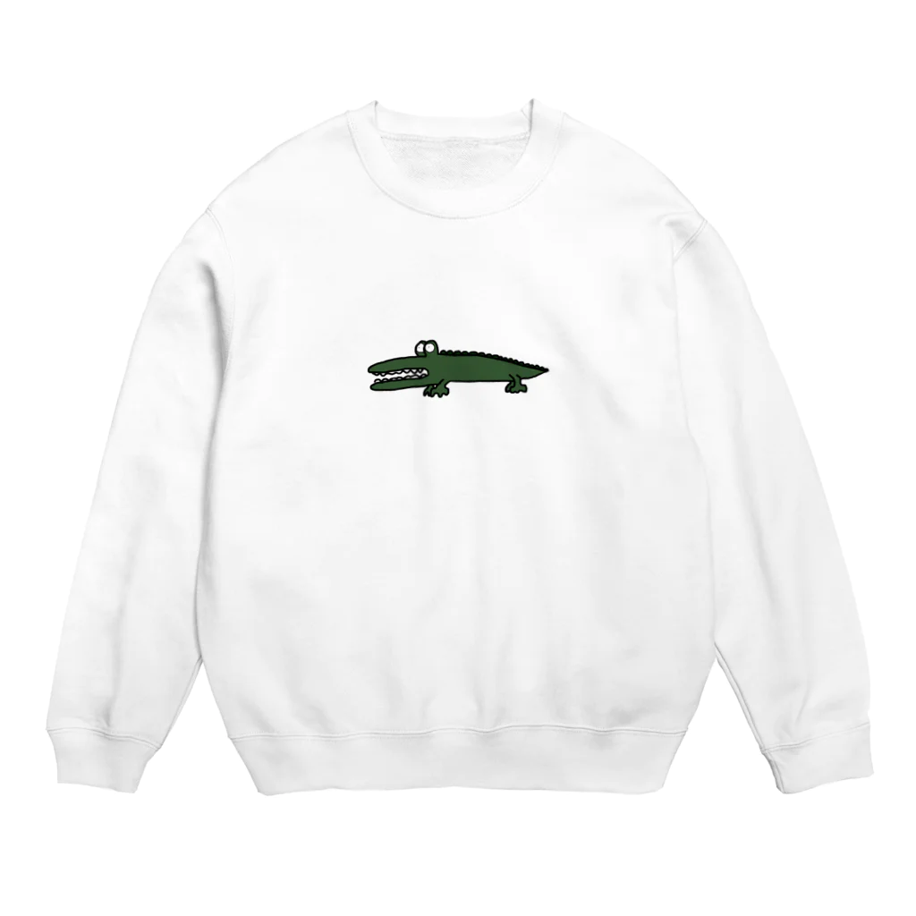 三白眼ちゃんの愕然鰐 Crew Neck Sweatshirt