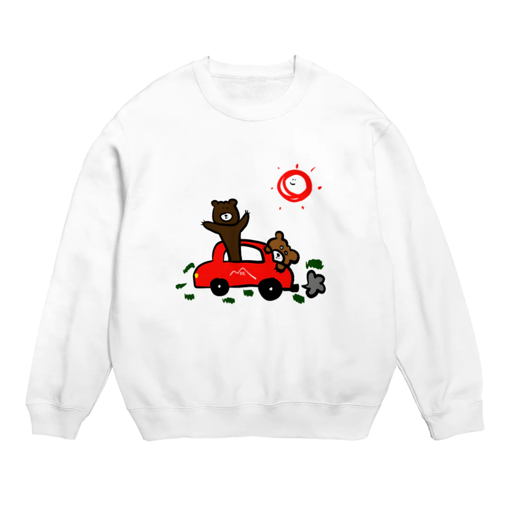 &POEMのクマ、運転始めました Crew Neck Sweatshirt