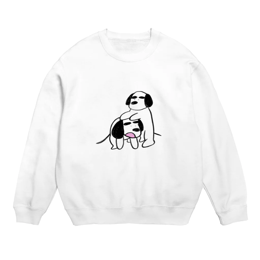 おたけの弱肉強食まゆげいぬ Crew Neck Sweatshirt