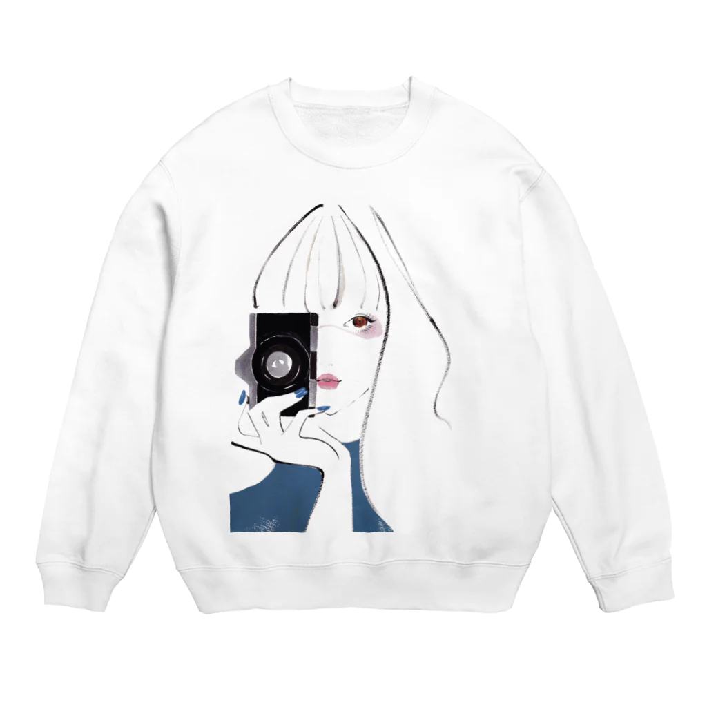 Jojo Yan | A Fashion Illustratorのカメラ女子 Crew Neck Sweatshirt