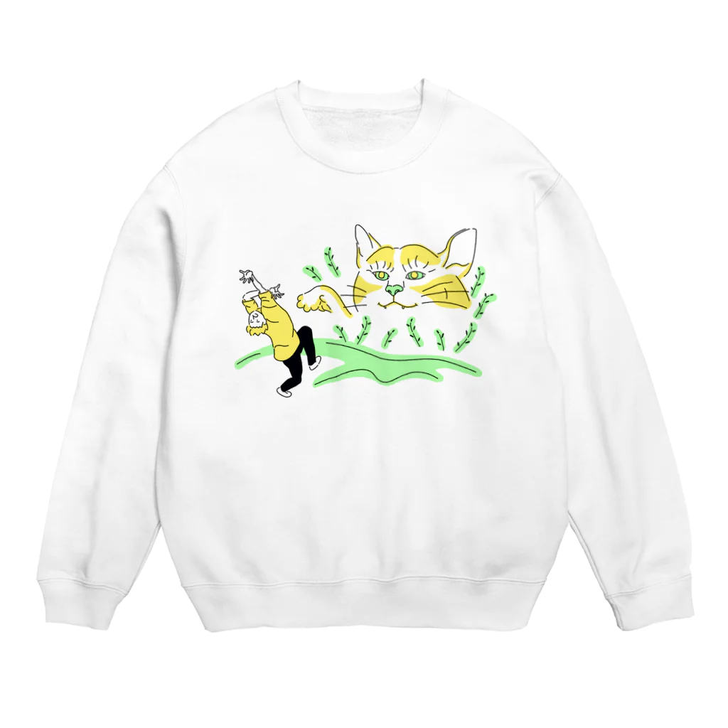 トラポ商店のバケネコ Crew Neck Sweatshirt