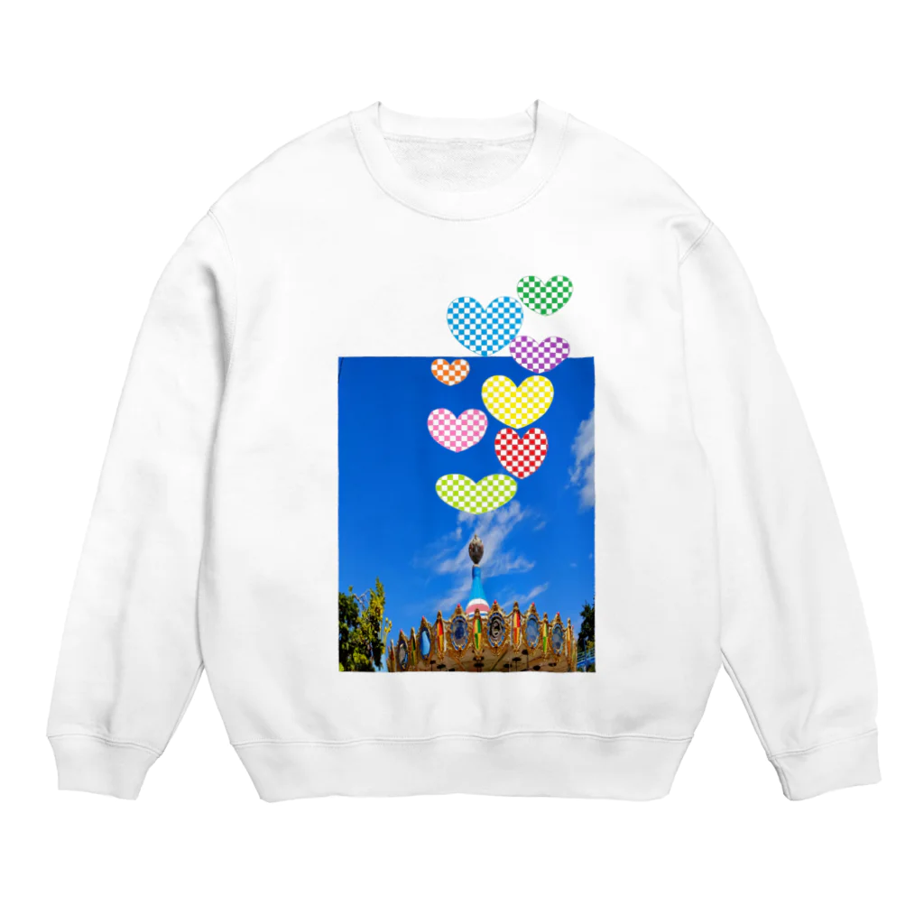 Happyーpop28c🎵のメリーゴーランドheart❤✨ Crew Neck Sweatshirt