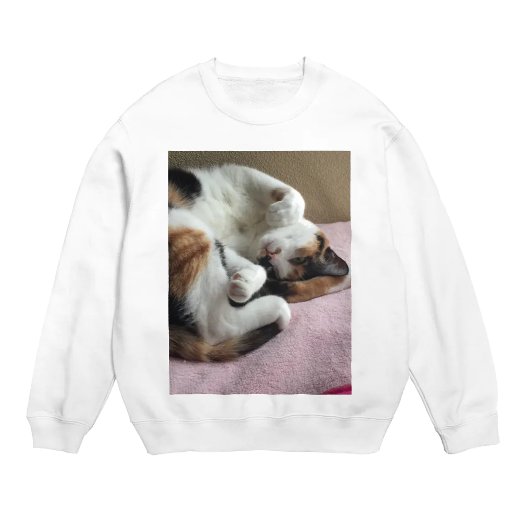 モモさんショップの愛猫モモ Crew Neck Sweatshirt