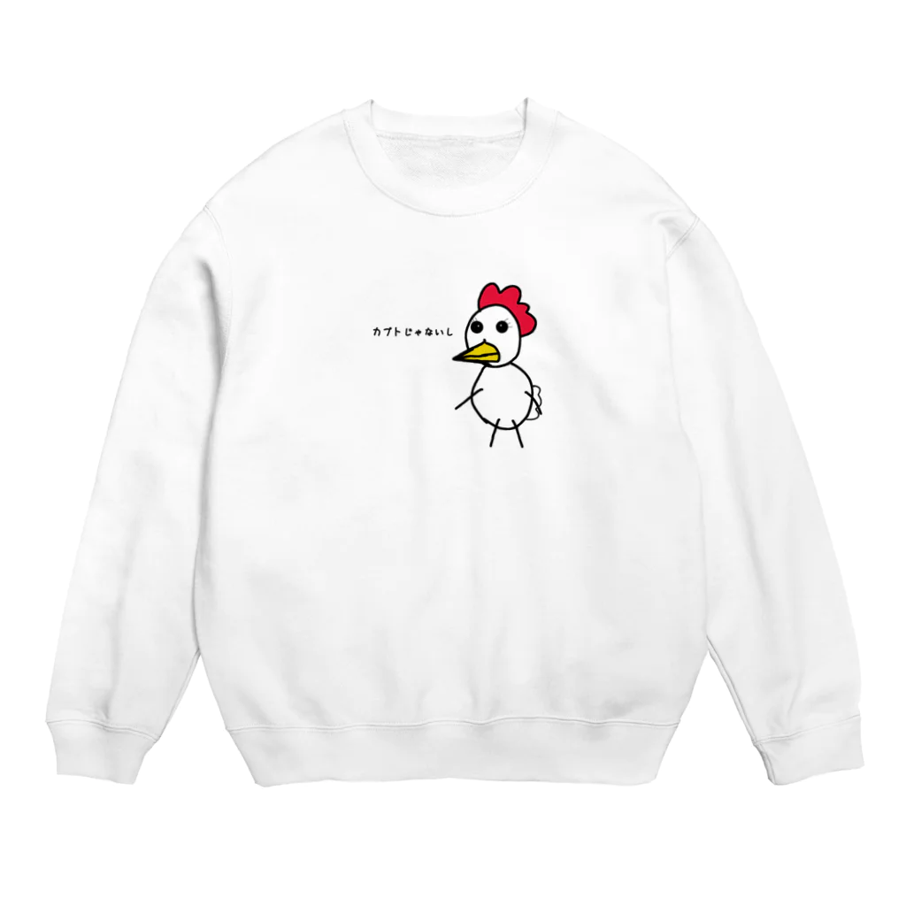 cardboardartzのニワトリの林さん Crew Neck Sweatshirt