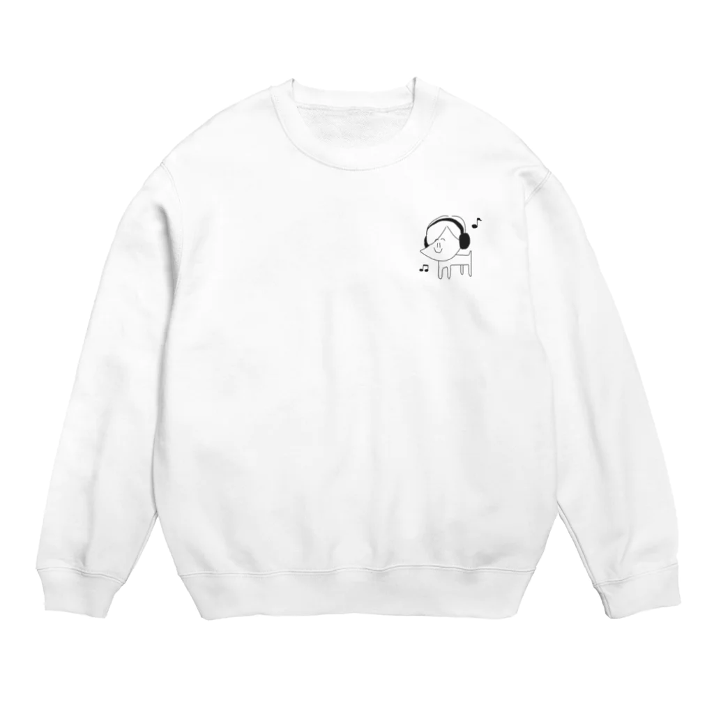 人面犬の人面犬 NO MUSIC NO DOG Crew Neck Sweatshirt