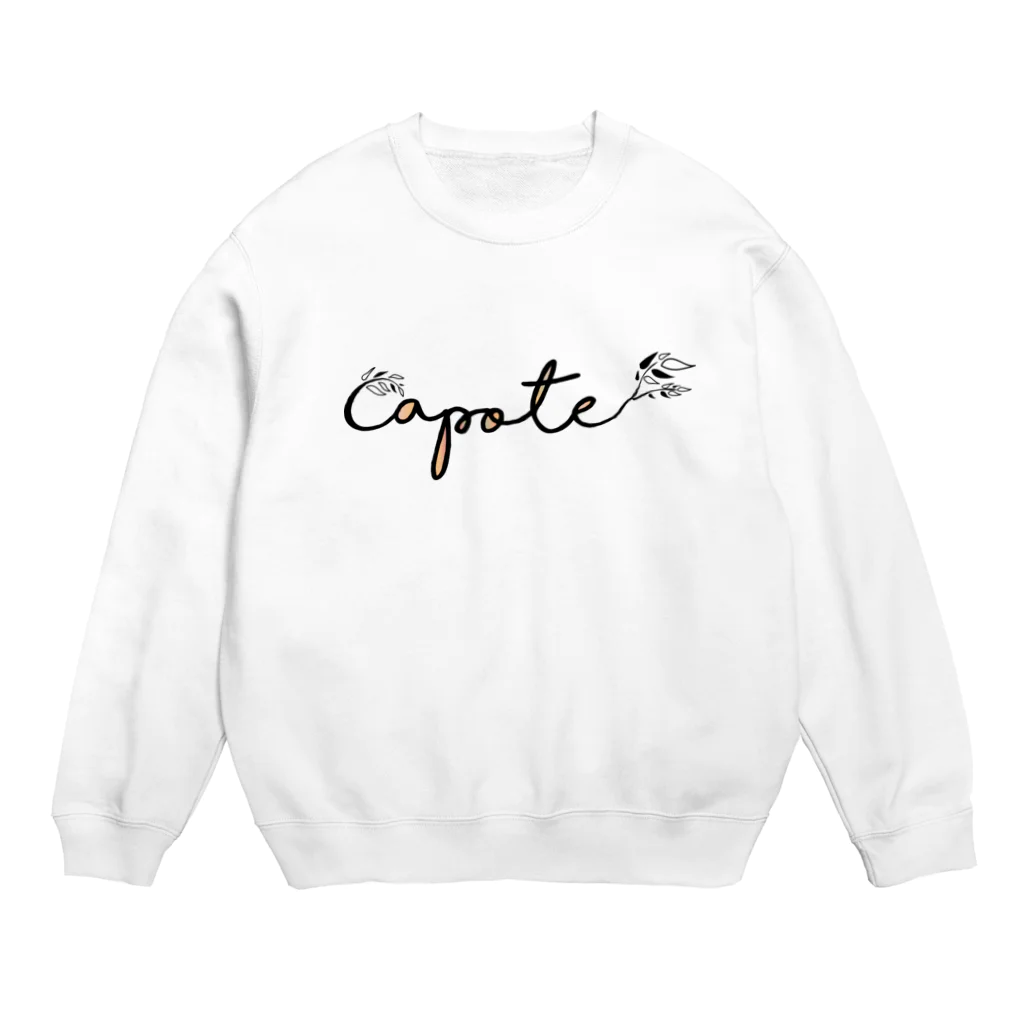 CapoteのCapote logo(黒文字) Crew Neck Sweatshirt