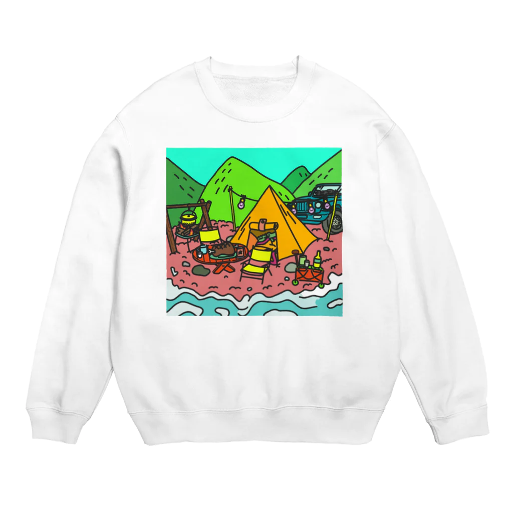 よもぎたけのこのキャンプ Crew Neck Sweatshirt