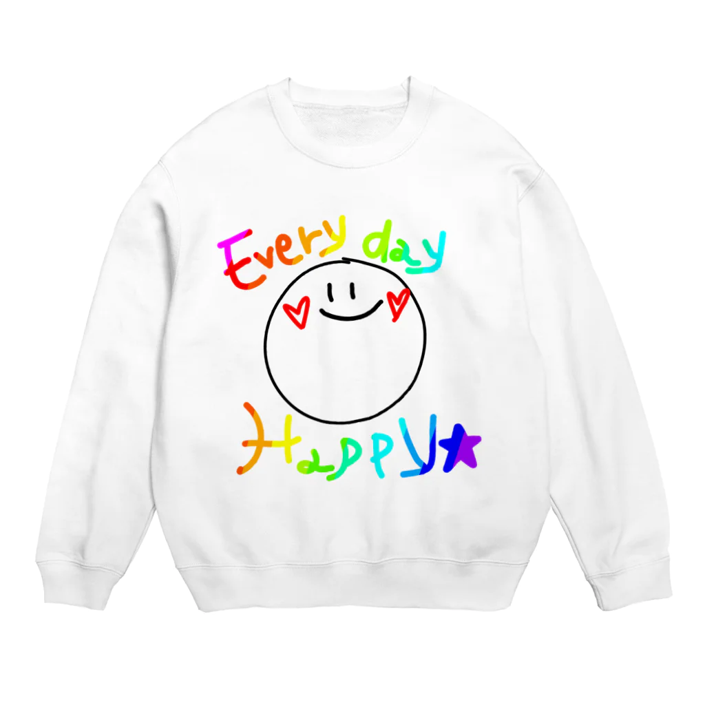 ma.ikのHappy　Smile☺ Crew Neck Sweatshirt