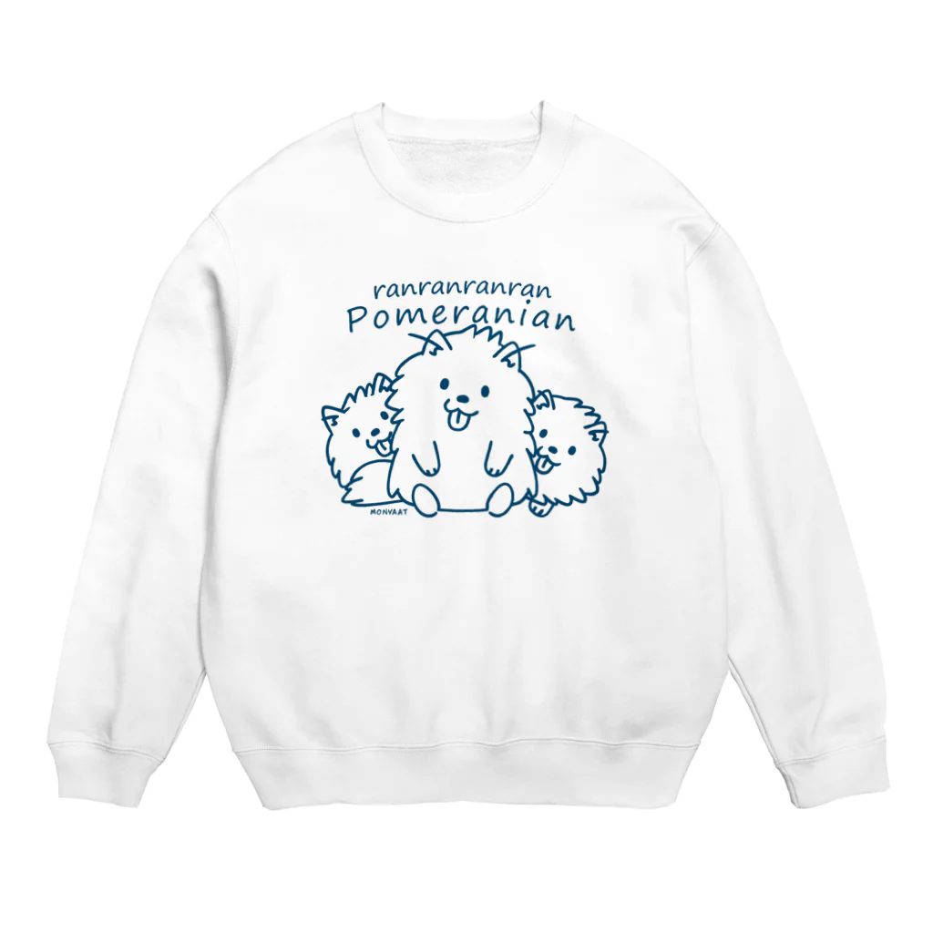 イラスト MONYAAT のらんらんらんらんポメラニアンC*L Crew Neck Sweatshirt