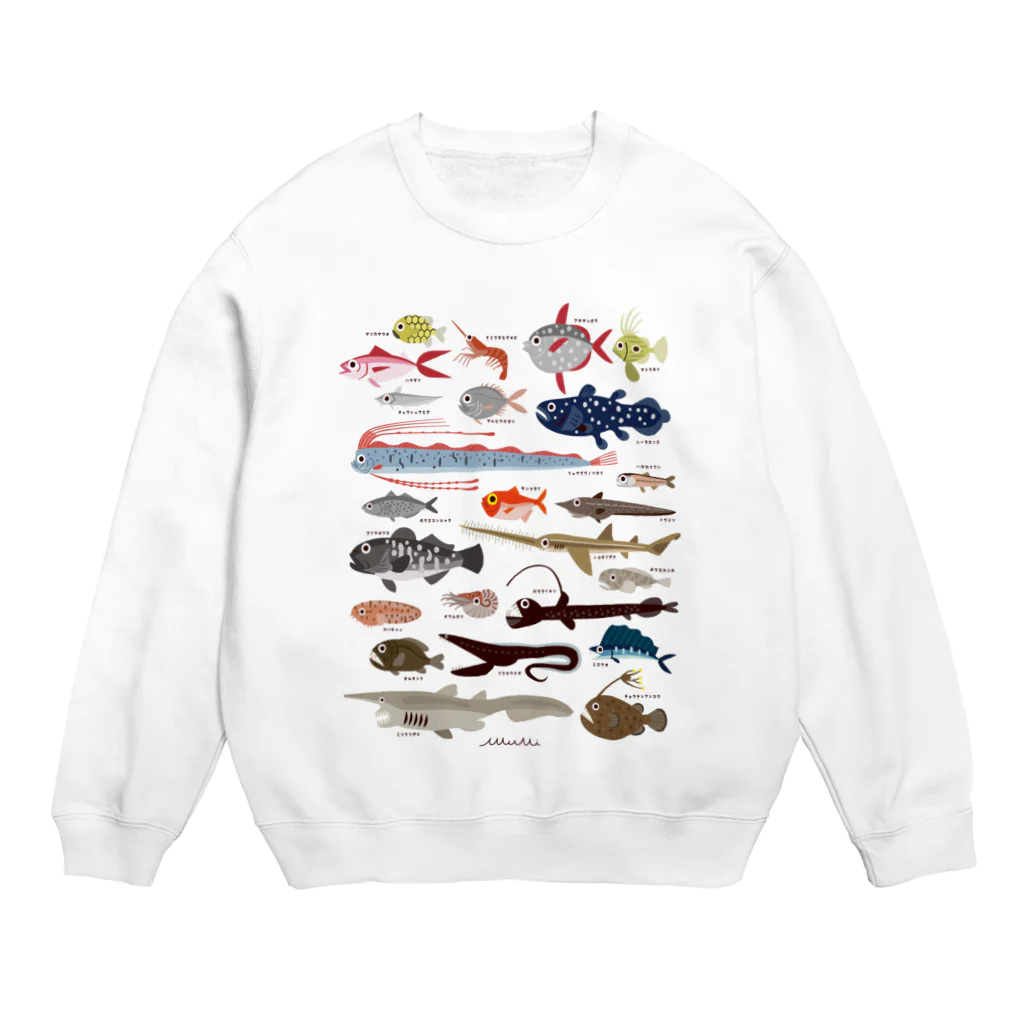 Astrio SUZURI店の深海魚 Crew Neck Sweatshirt