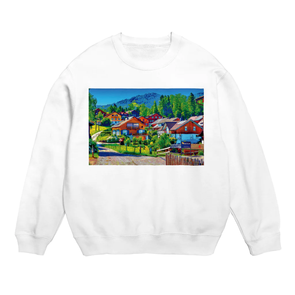 GALLERY misutawoのオーストリア シュヴァルツェンベルクの街並み Crew Neck Sweatshirt