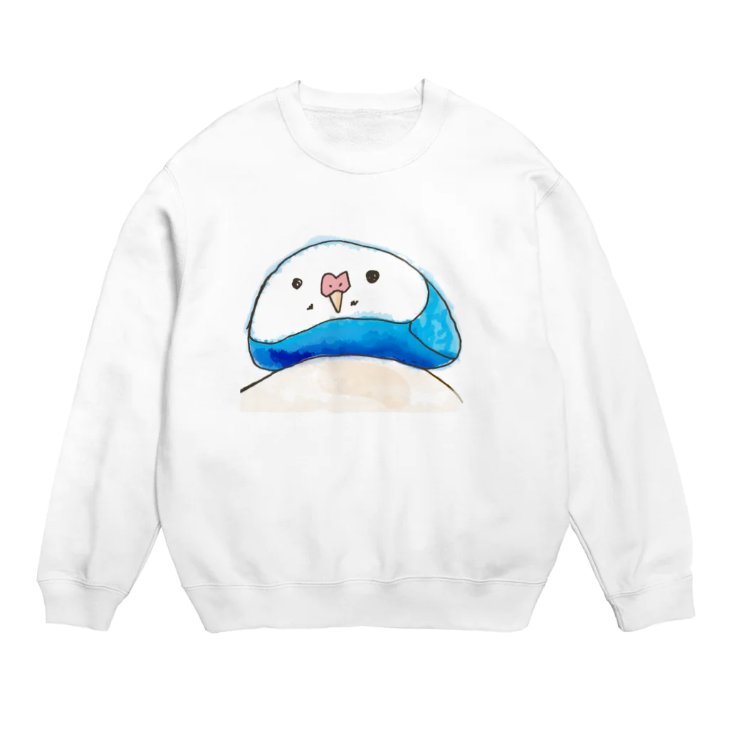 ToridoriNakachiの手乗りもちどりモッチモチ Crew Neck Sweatshirt