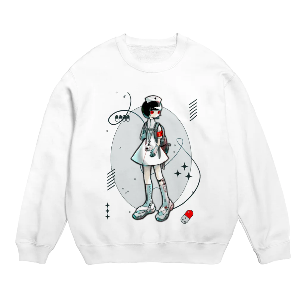 めめ郎のリュックのナース Crew Neck Sweatshirt