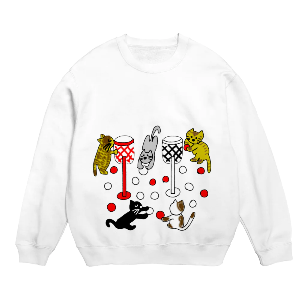 それいゆのねこ猫運動会（玉入れ） Crew Neck Sweatshirt