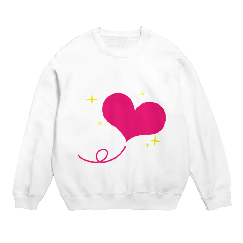 MAGENTA INFINITYのかわいいハートキラキラ Crew Neck Sweatshirt